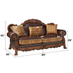 Dresden - Sofa - Bone PU & Gold Patina