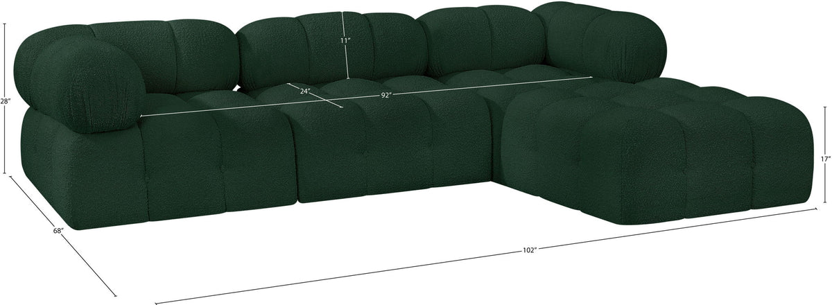 Ames - 4 Piece Fabric Modular Sectional