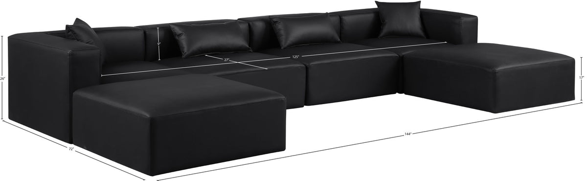 Cube - 6 Piece Modular Double Chaise Sectional