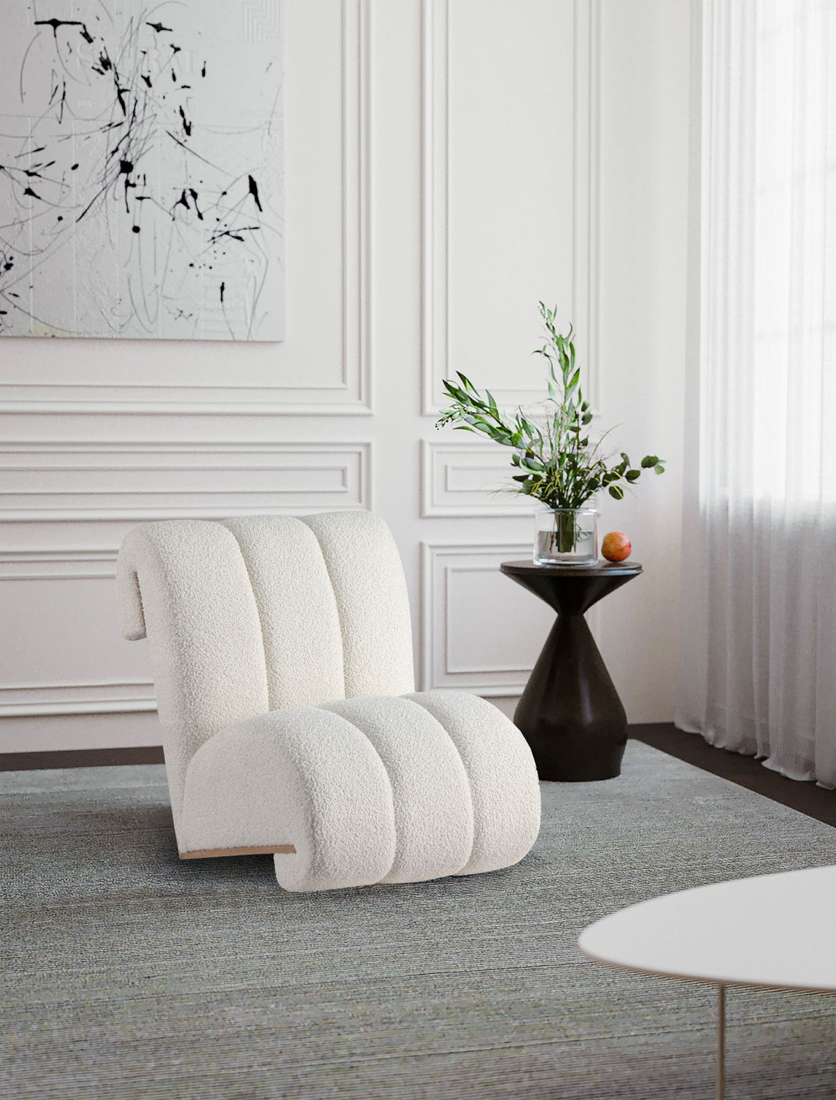 Swoon - Accent Chair With Natural Base