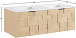 Leonardo - Engineered Stone And Solid Wood 24" Wall Mounted Bathroom Vanity