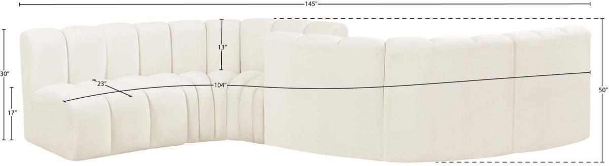 Arc - Velvet 6 Piece Modular Sofa