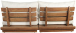 Mirella - 2 Piece Water Resistant Fabric 74" Upholstered Outdoor Patio Modular Armless Loveseat
