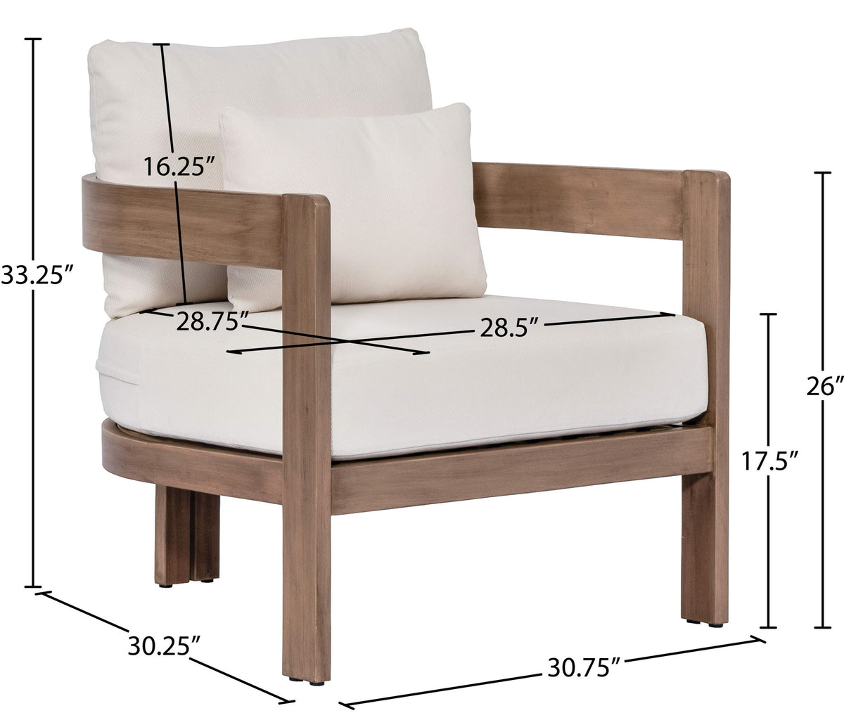 Newport - Water Resistant Fabric Upholstered Outdoor Patio Chair