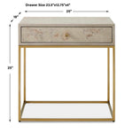 Pembrook - Side Table - Light Washed / Brass