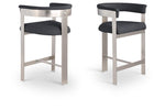 Romeo - Boucle Counter Stool With Silver Base (Set of 2)