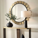 Toluca - Round Mirror - Brass