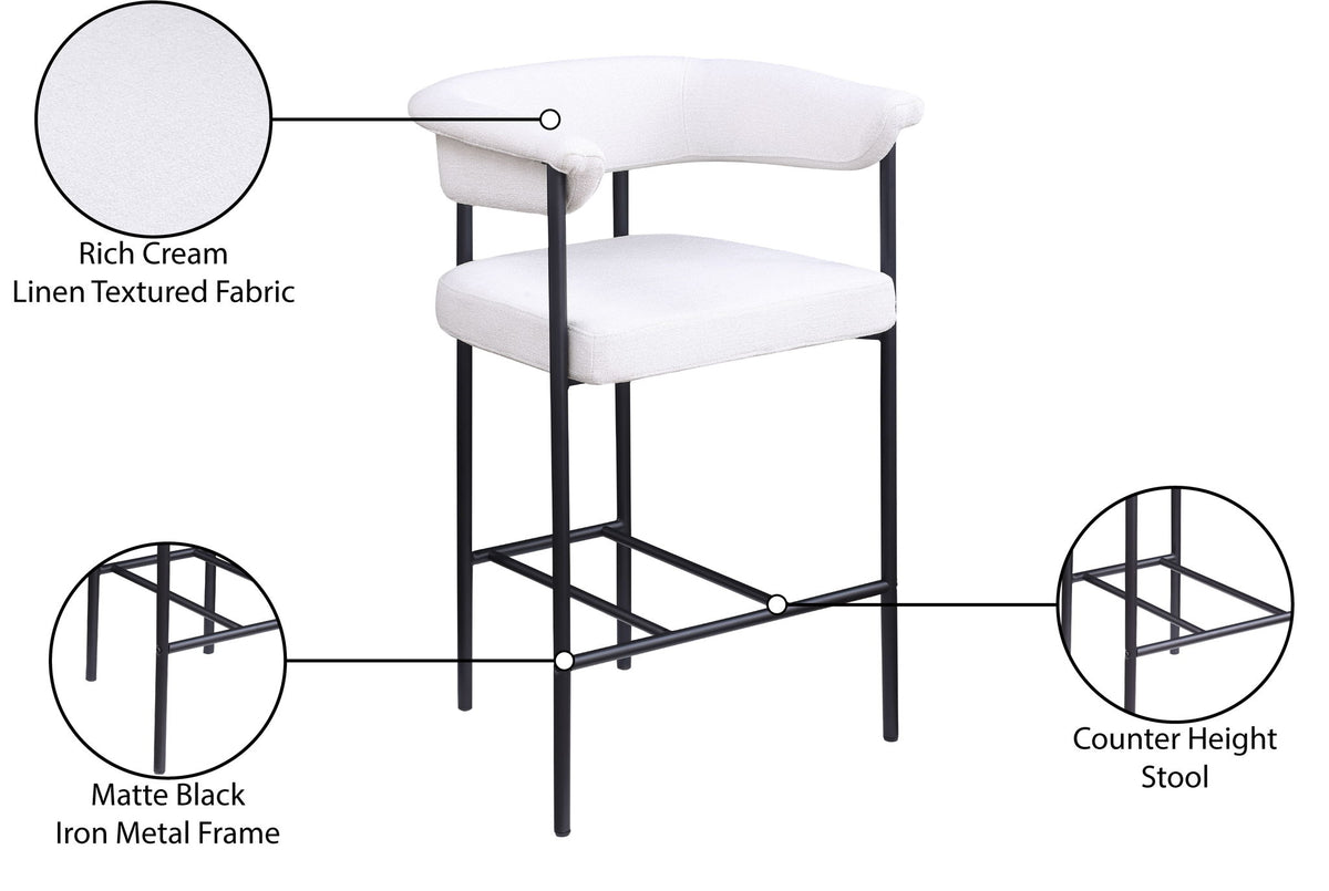 Malin - Linen Counter Stool (Set of 2)