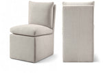 Nelori - Linen Textured Performance Fabric Upholstered Dining Chair (Set of 2)