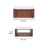Lincoln - Square Coffee Table With Casters - Warm Walnut