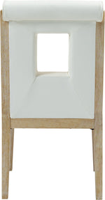 Gwendolyn - Faux Leather Dining Side Chair With Natural Frame (Set of 2)
