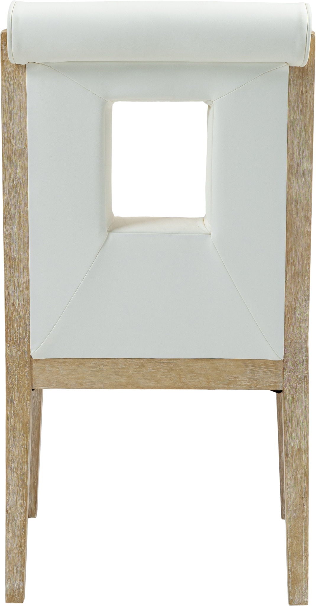 Gwendolyn - Faux Leather Dining Side Chair With Natural Frame (Set of 2)
