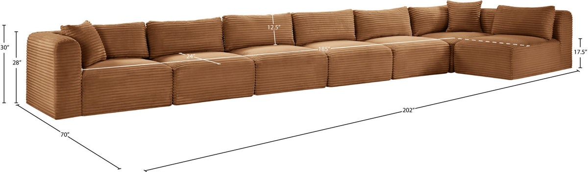Shaggy - Fabric 7 Piece Modular Sectional