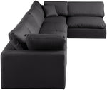 Comfy - 5 Piece Faux Leather Modular Sectional
