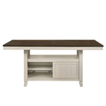 Tasnim - Counter Dining Table - Oak & Antique White
