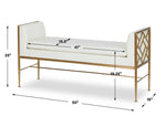 Fretwork - Bench - Brass / White