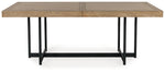 Tomtyn - Rectangular Dining Room Extension Table - Light Brown