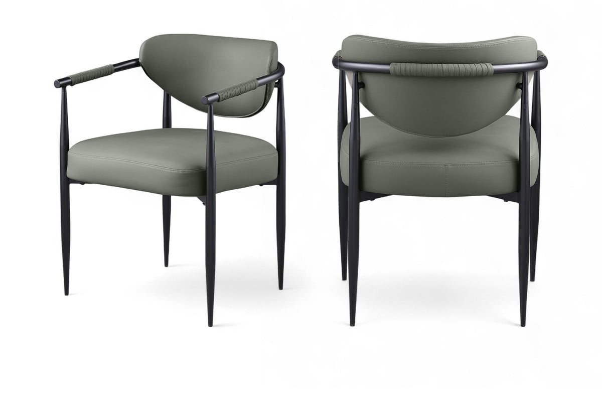 Virella - faux Leather Upholstered Dining Chair (Set of 2) - Black Base
