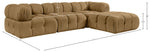 Orin - Velvet 4 Piece Modular Sectional With Chaise