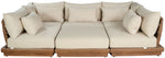 Mirella - 6 Piece Water Resistant Fabric Upholstered Outdoor Patio Modular Sectional