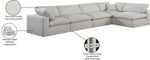 Comfy - 5 Piece Linen Modular Sectional