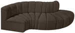 Arc - Boucle Fabric 4 Piece L-Shaped Modular Sofa