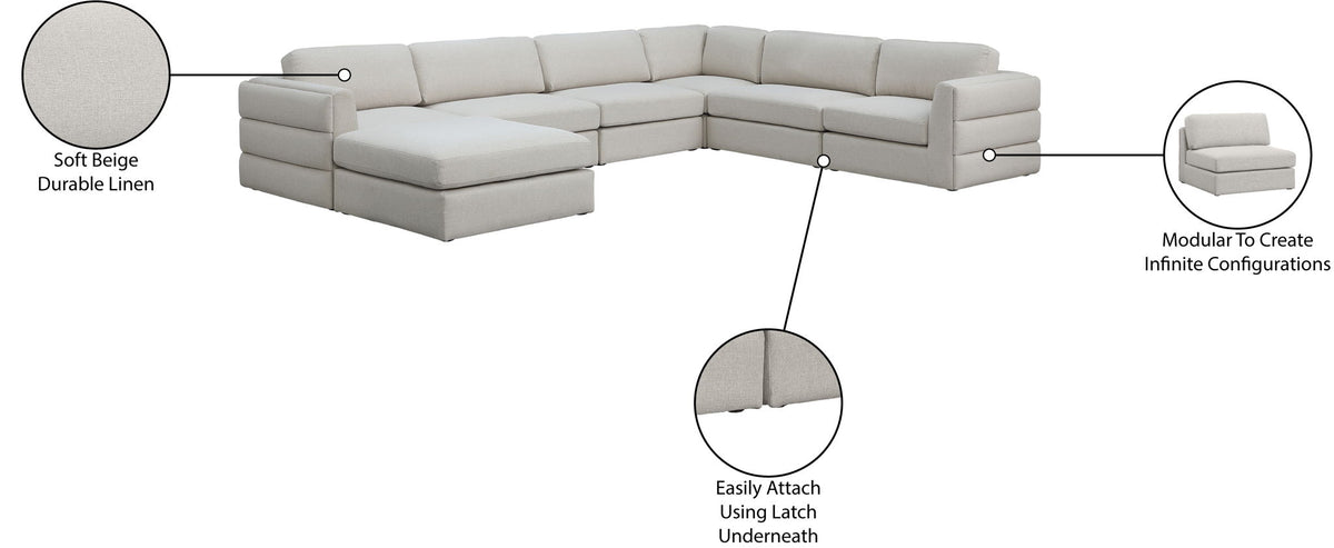 Beckham - 7 Piece Modular Sectional With Chaise
