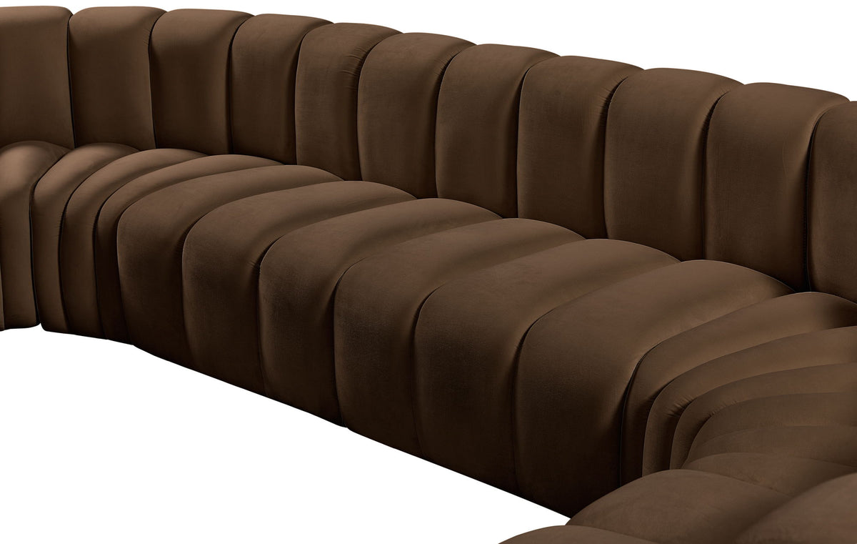 Arc - Velvet Modular U-Shaped Sectional