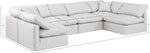 Indulge - Faux Leather 6 Piece Modular U-Shaped Sectional