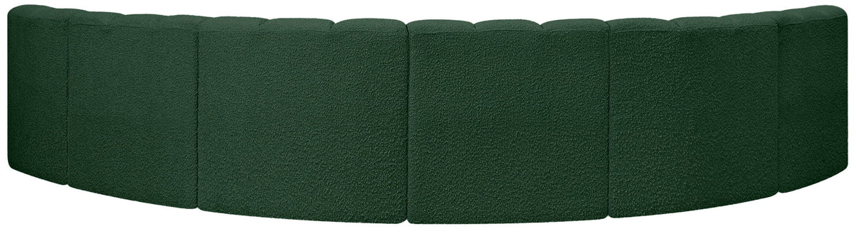 Arc - Boucle Fabric 6 Piece U-Shaped Modular Sofa