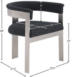 Romeo - Boucle Dining Chair With Silver Base (Set of 2)
