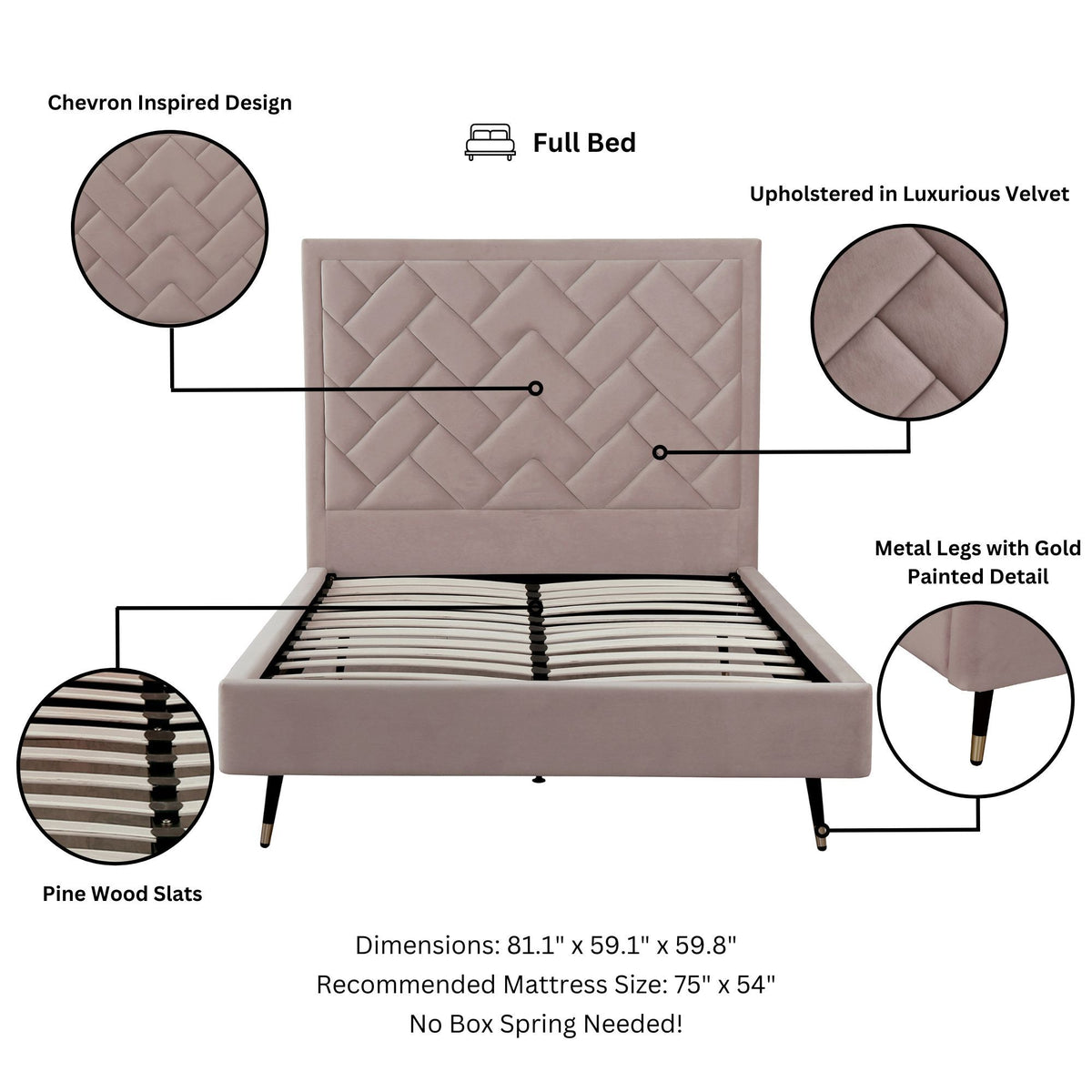 Manhattan Crosby - Upholstered Platform Bed