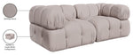 Orin - Velvet Performance Fabric Upholstered 2 Piece Modular Sofa (2 Corner Chairs)
