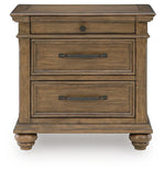Karallin - Three Drawer Night Stand - Medium Brown