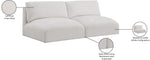Ease - 2 Seat Modular Armless Sofa