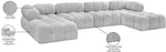 Ames - 6 Piece Fabric Modular U-Shaped Sectional