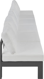 Nizuc - Outdoor Patio 6 Seat Armless Modular Sofa With Gray Frame