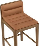 Ellis - Vegan Leather Upholstered Counter Stool (Set of 2) - Brown Base