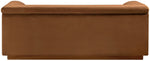 Cascade - Velvet Loveseat - Saddle