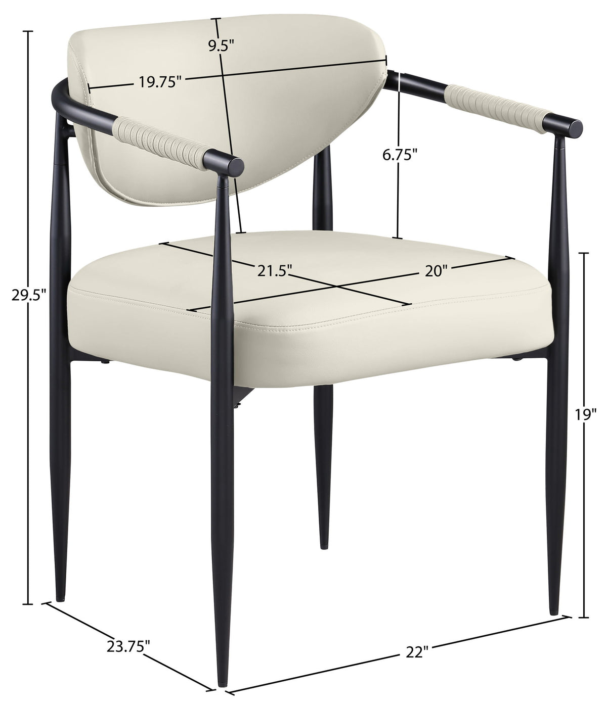 Virella - faux Leather Upholstered Dining Chair (Set of 2) - Black Base