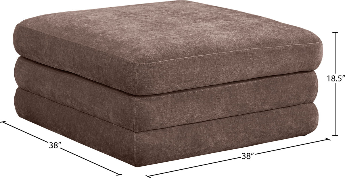 Stellar - Chenille Fabric Upholstered Modular Modular Ottoman