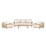 Wavefront - 4-Piece Outdoor Conversation Set With Cushions