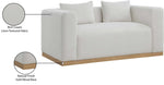 Alfie - Linen Textured Fabic Loveseat