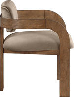 Cedra - Velvet Performance Fabric Upholstered Dining Chair (Set of 2) - Brown Frame
