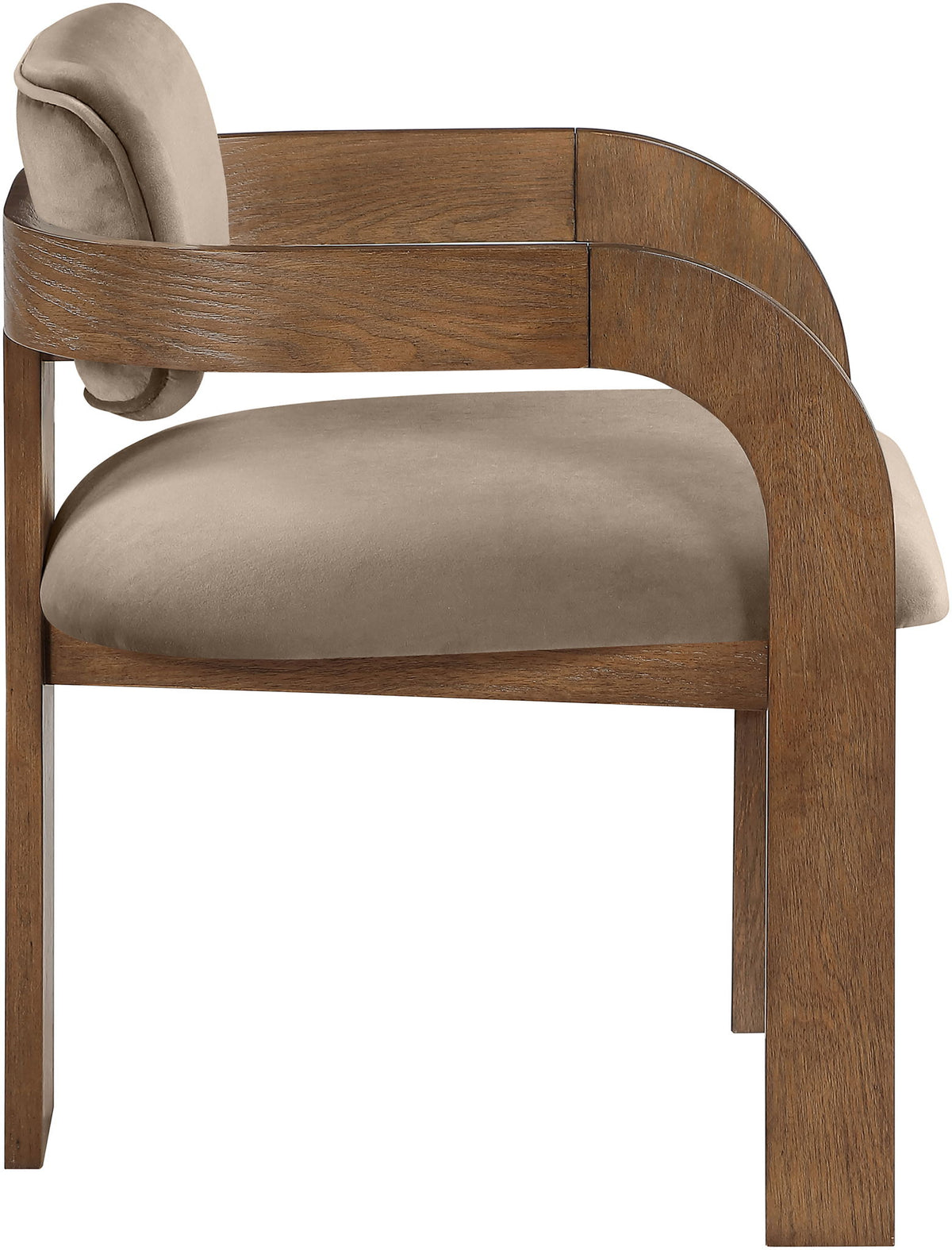 Cedra - Velvet Performance Fabric Upholstered Dining Chair (Set of 2) - Brown Frame