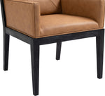 Gwendolyn - Faux Leather Dining Arm Chair With Black Frame