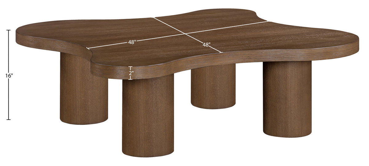 Cove - 48" Oak Veneer And Solid Wood Coffee Table