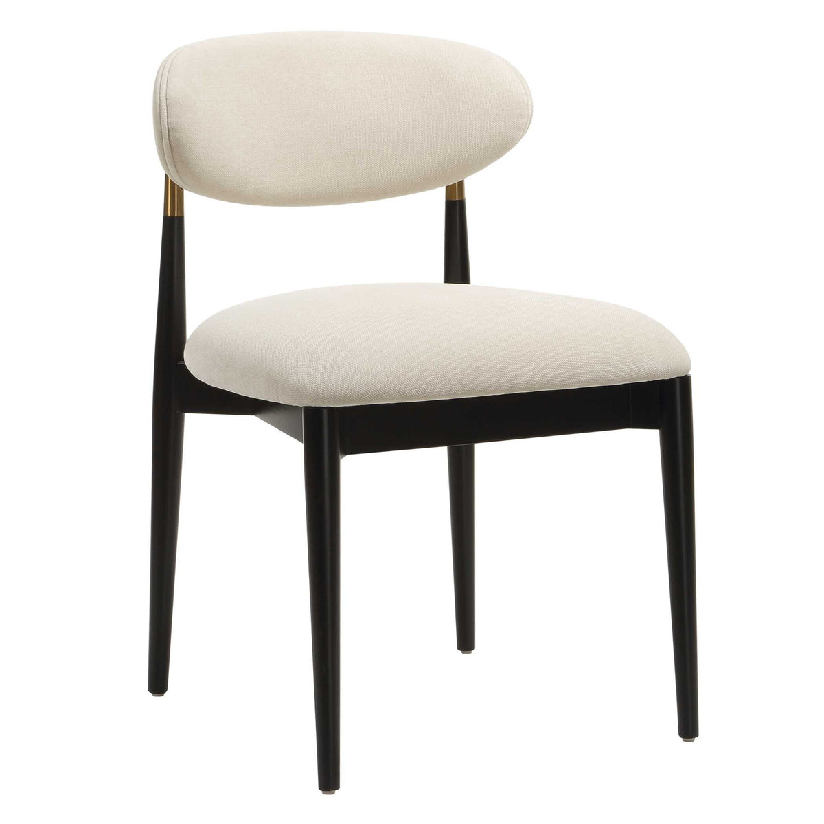 Moxie - Armless Dining Chair (Set of 2) - Black / Off White