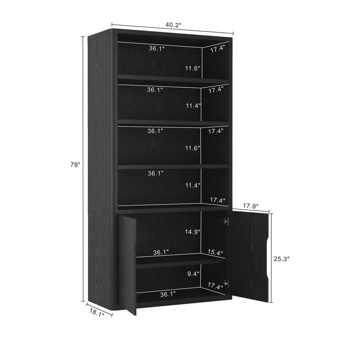 Manhattan Rivington - Bookcase Cabinet
