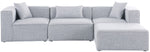 Cube - Linen 4 Piece Modular Sectional With Chaise